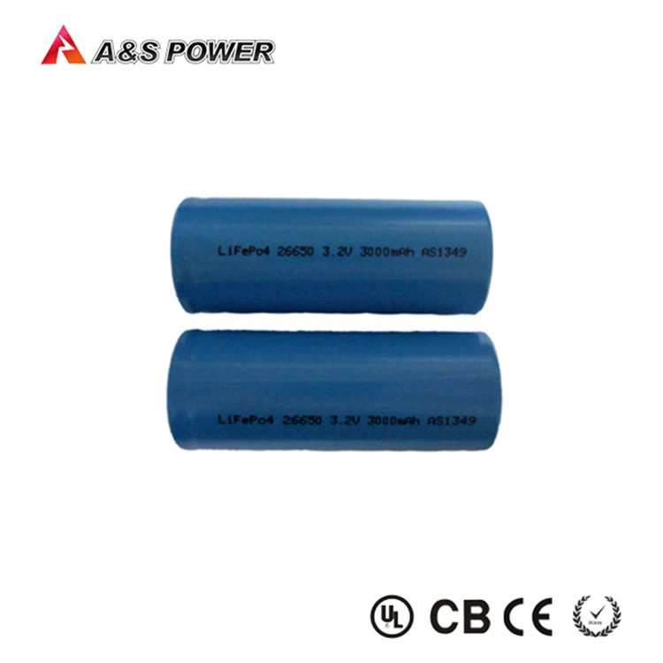 IEC62133 26650 Rechargeable 3.2V 3000mAh 3200mAh 3300mAh 3500mAh 3800mAh LiFePO4 Battery Lithium Ion Cell