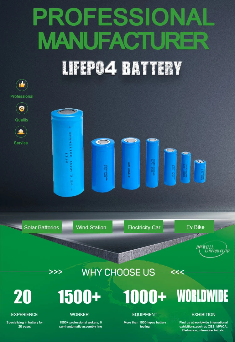 Rechargeable Cylindrical 14500 700mAh 600mAh LiFePO4 3.2V Lithium Battery Cell for Flashlight