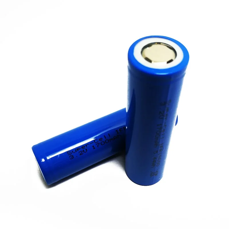 Flat Top 3V 3.2V Ifr18650 1700mAh Cylindrical Rechargeable LiFePO4 Cell