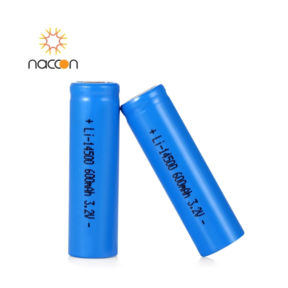 14500 Capacity Battery Vapcell Inr14500 650 mAh 7A 14500 Cells with Blue Rechargeable LiFePO4 Batteries 14500