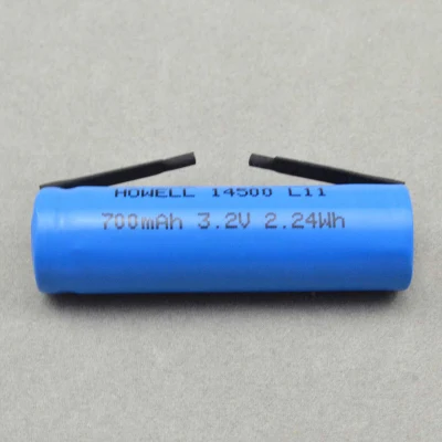 14500 Célula de batería de fosfato de hierro y litio 3.2V 700mAh