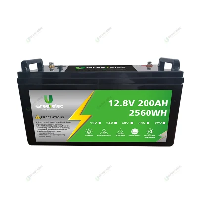 Batería U-Greenelec de ciclo profundo de iones de litio personalizada RV EV 12V 24V 100ah 150ah 200ah LiFePO4 para sistema solar