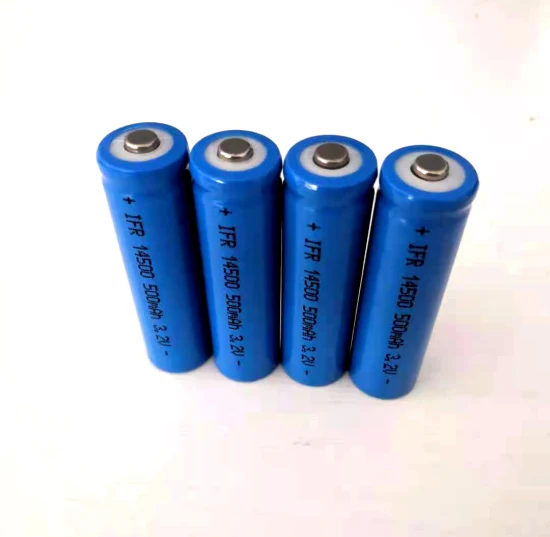 3.2V 500mAh 14500 Batería de iones de litio Accu LiFePO4 a granel Akku Baterias